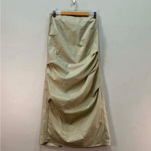 Zara Long Ruched Maxi Skirt
